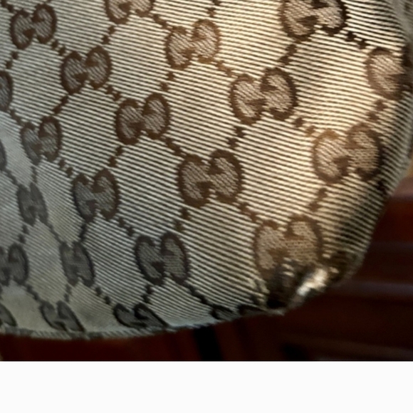 Gucci GG Jacquard Leather Shelly Shoulder Bag Green Burgundy Classic Stripe Tote - Picture 13 of 13